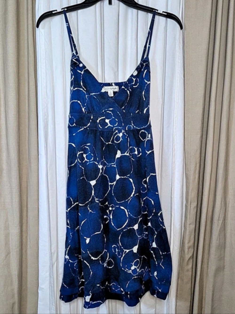 American Eagle Outfitters Blue Abstract Mini Dress Size Small
